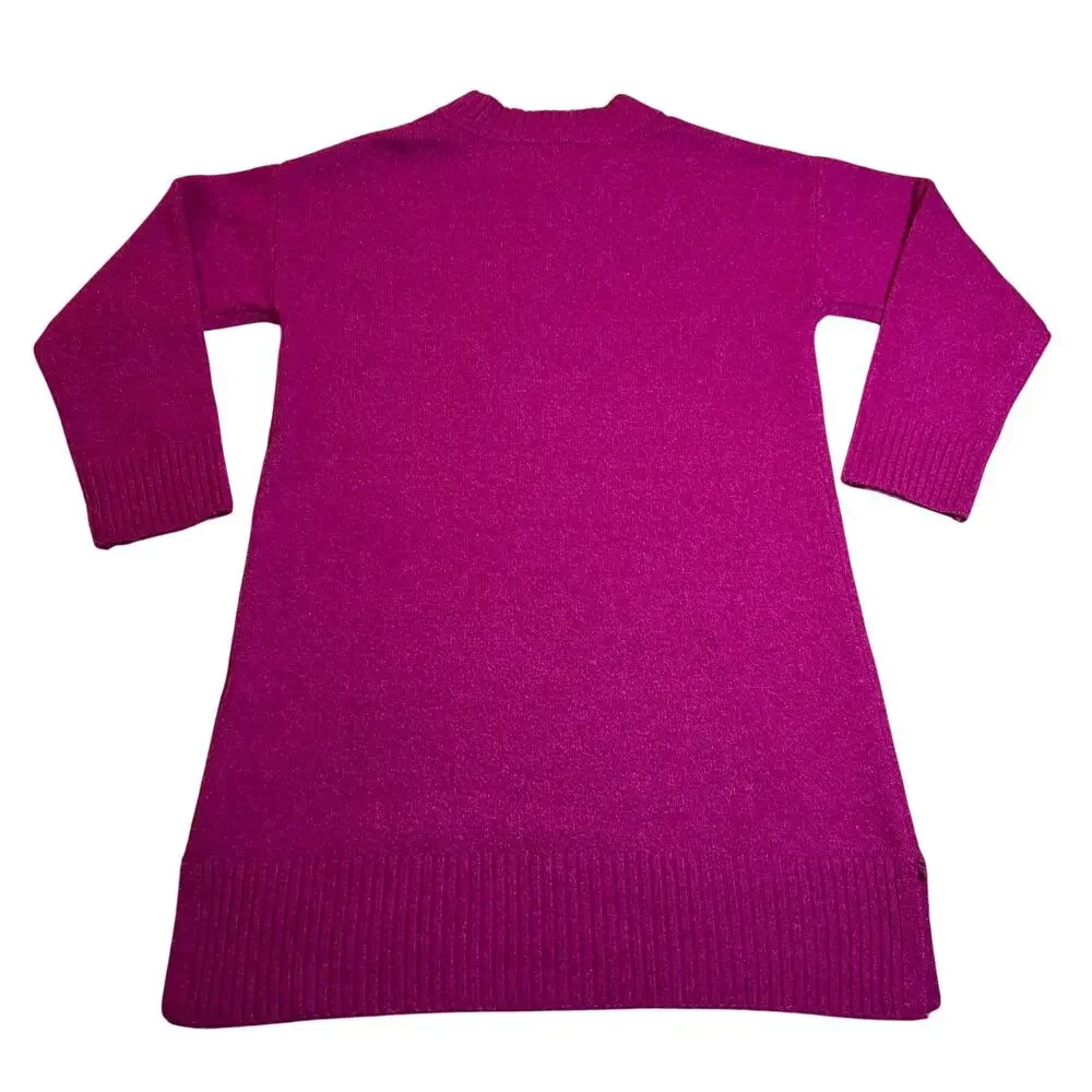 ZARA Girl's Crewneck Knit Sweater Dress Size 11-12 Cozy Colorful Girly Holidays - Picture 2 of 7